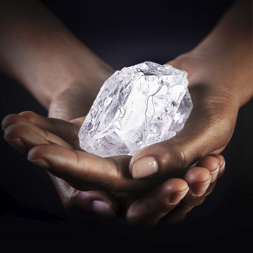 1,109-carat Lesedi La Rona Diamond before being cut by Graff Diamonds of London.