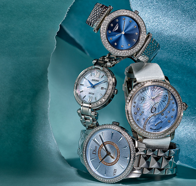 4 Stunning Blue  Dial Watches