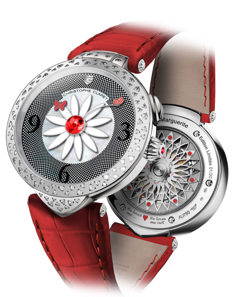 Christophe Claret Marguerite with "flake"diamond setting