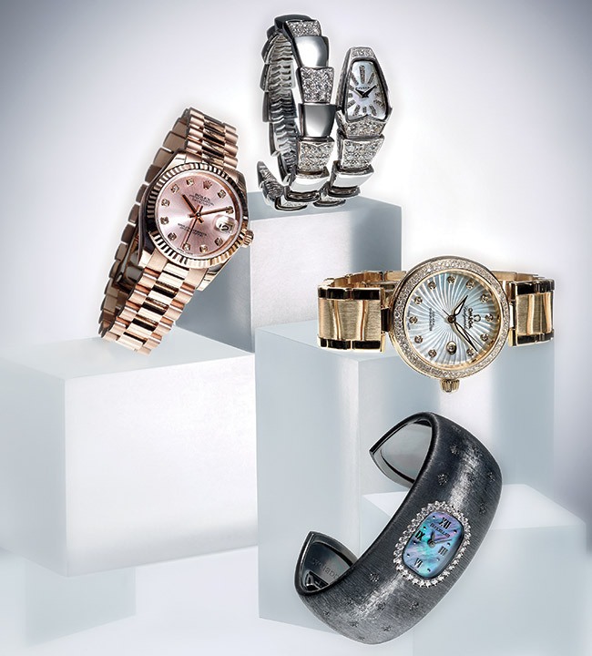 Gold Watches in Every Hue from White to Black and In Between: Women, Indulge